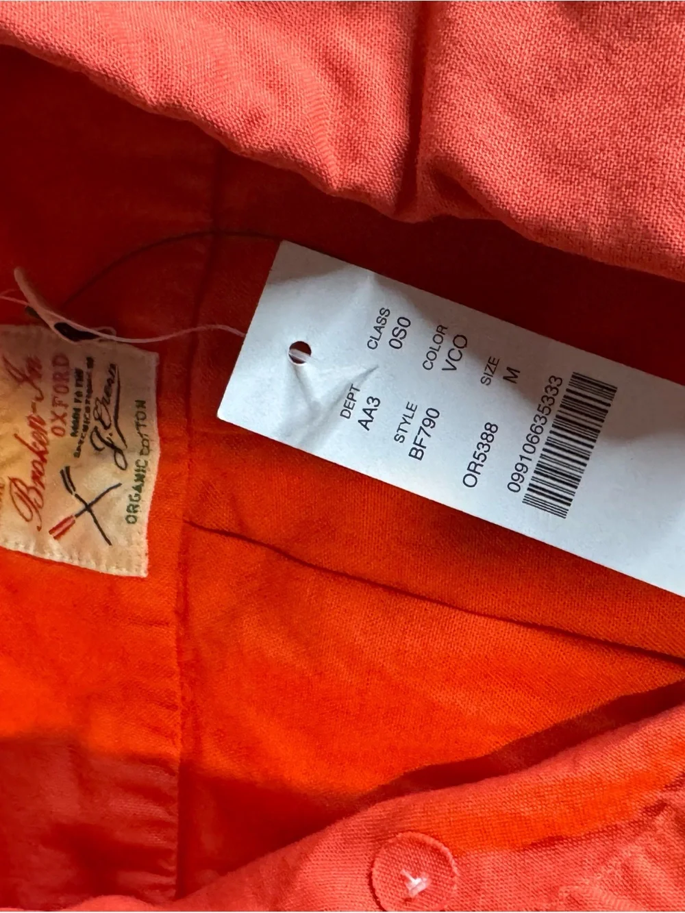 J. Crew Orange Button-Down Casual Shirt